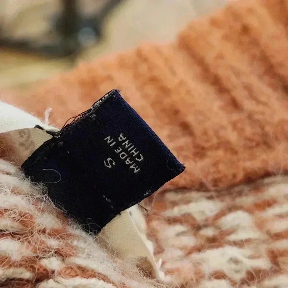 Universal Thread chunky cropped long capped sleeve orange winter sweater size s - Picture 6 of 10